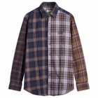 Aries Men's Overdyed Patchwork Shirt in Purple