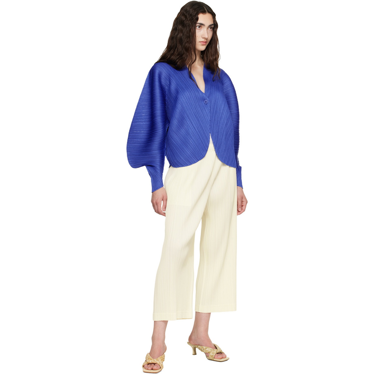 PLEATS PLEASE ISSEY MIYAKE Blue Coast Cardigan