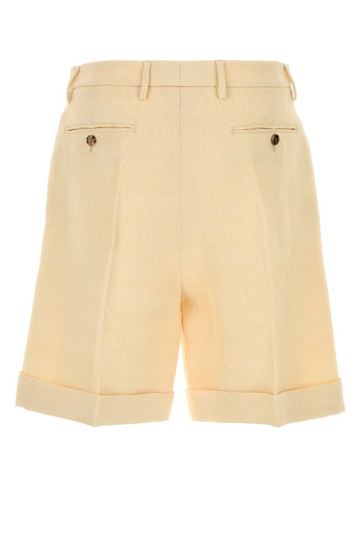 Valentino Cream Jute Bermuda Shorts