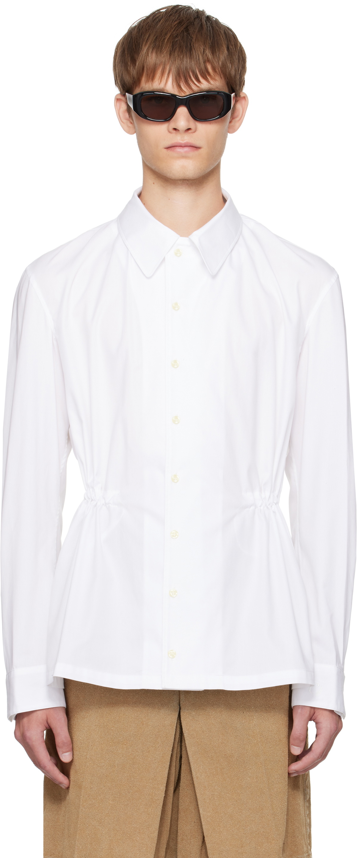 Stefan Cooke White Infinity Collar Shirt Stefan Cooke