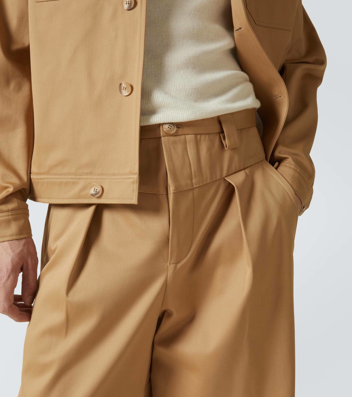 King & Tuckfield Cotton wide-leg pants