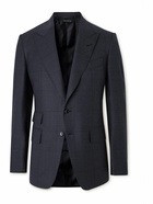 TOM FORD - Prince of Wales Checked Wool Suit Jacket - Blue