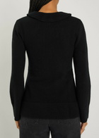 Liberowe Ruffled Wool Cardigan Black