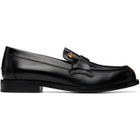 Versace Black Manu Leather Loafers