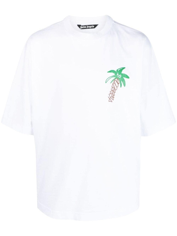 Photo: PALM ANGELS - Oversized Cotton T-shirt