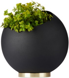 AYTM Black Globe Flower Pot