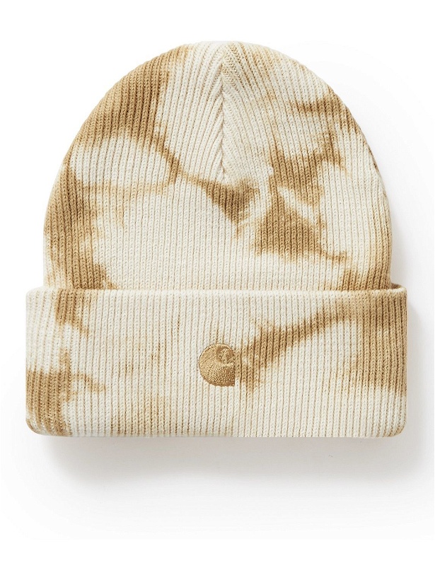 Photo: Carhartt WIP - Vista Logo-Embroidered Tie-Dyed Ribbed Cotton Beanie