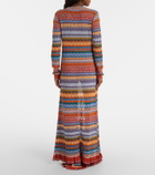 Etro Crochet striped cotton cardigan