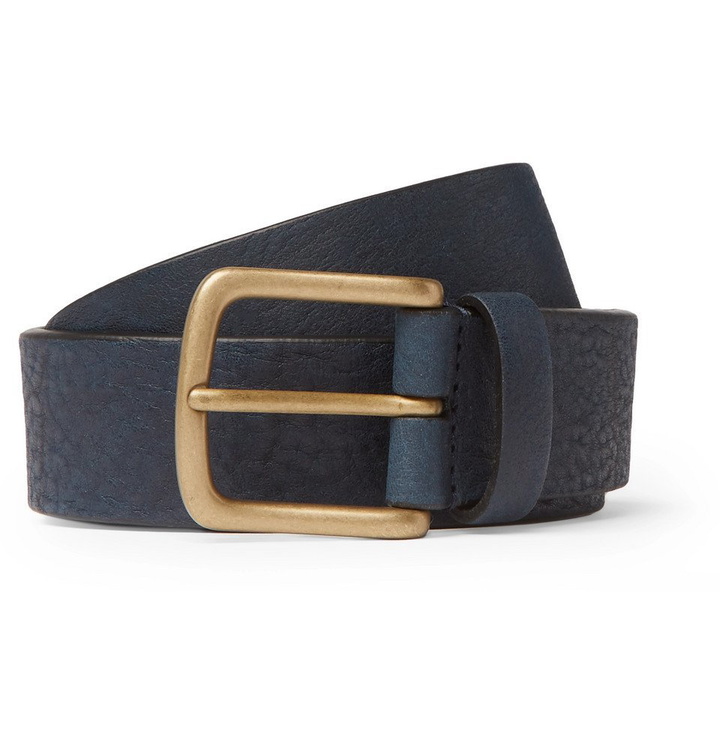 Photo: Anderson's - 3cm Navy Full-Grain Leather Belt - Men - Navy