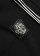 Stone Island Logo-appliquéd Piqué Cotton Polo Shirt Black
