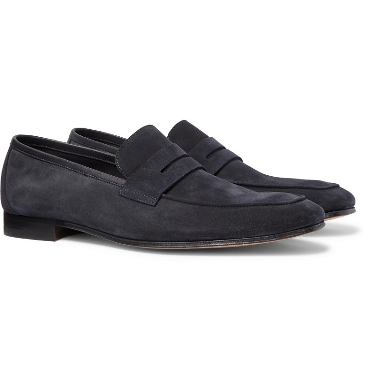 Photo: Paul Smith - Glynn Suede Penny Loafers - Blue