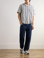 Folk - Tapered Cotton-Canvas Trousers - Blue