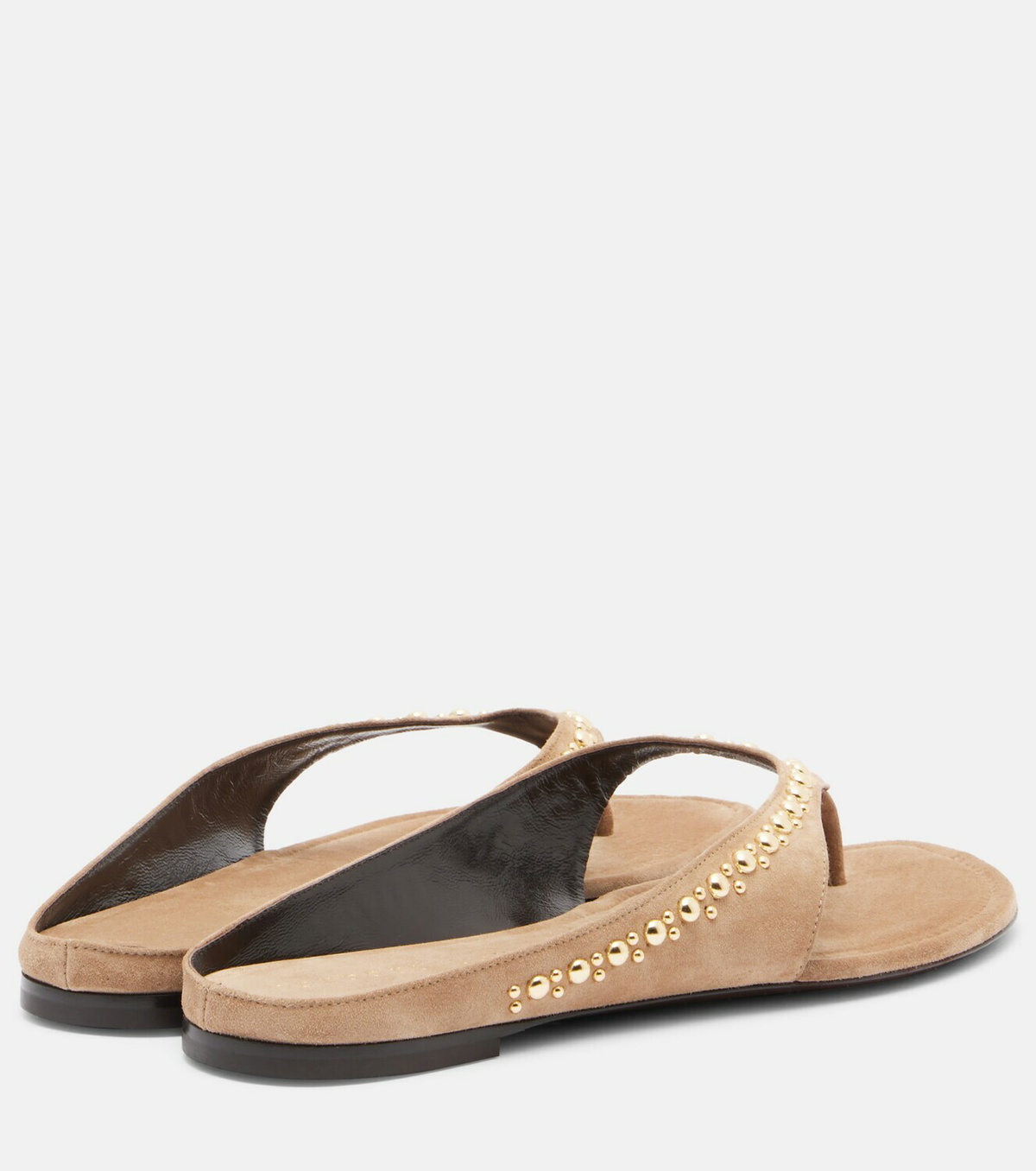 Herbert Levine Sun-kissed embellished suede thong sandals