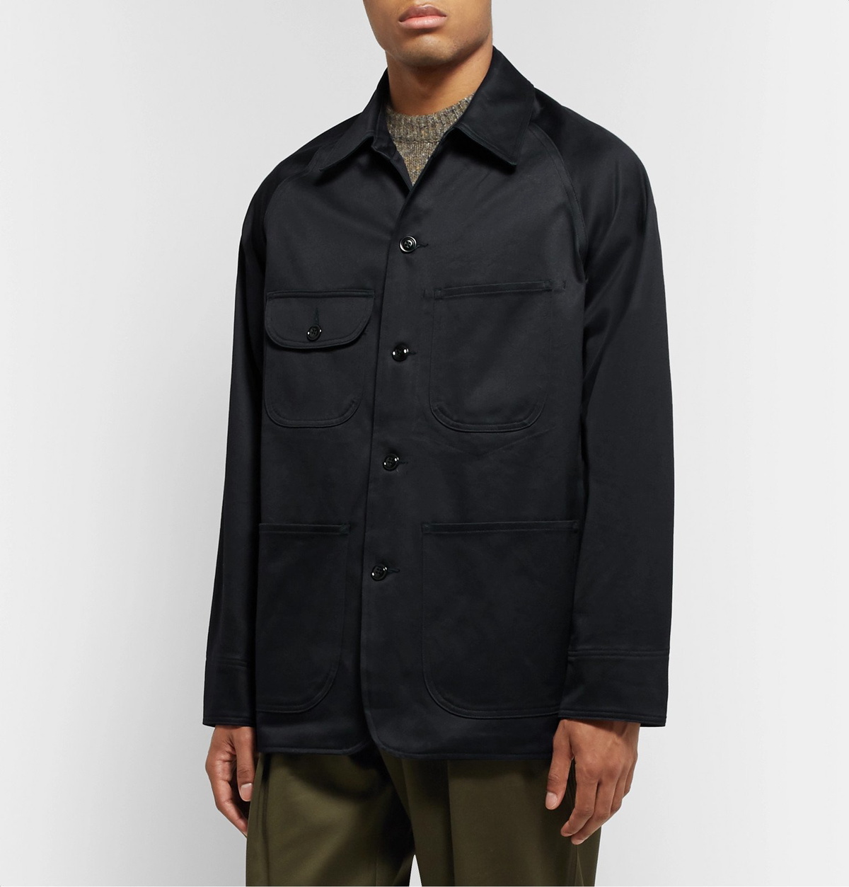 Monitaly - Vancloth Cotton-Sateen Chore Jacket - Blue Monitaly