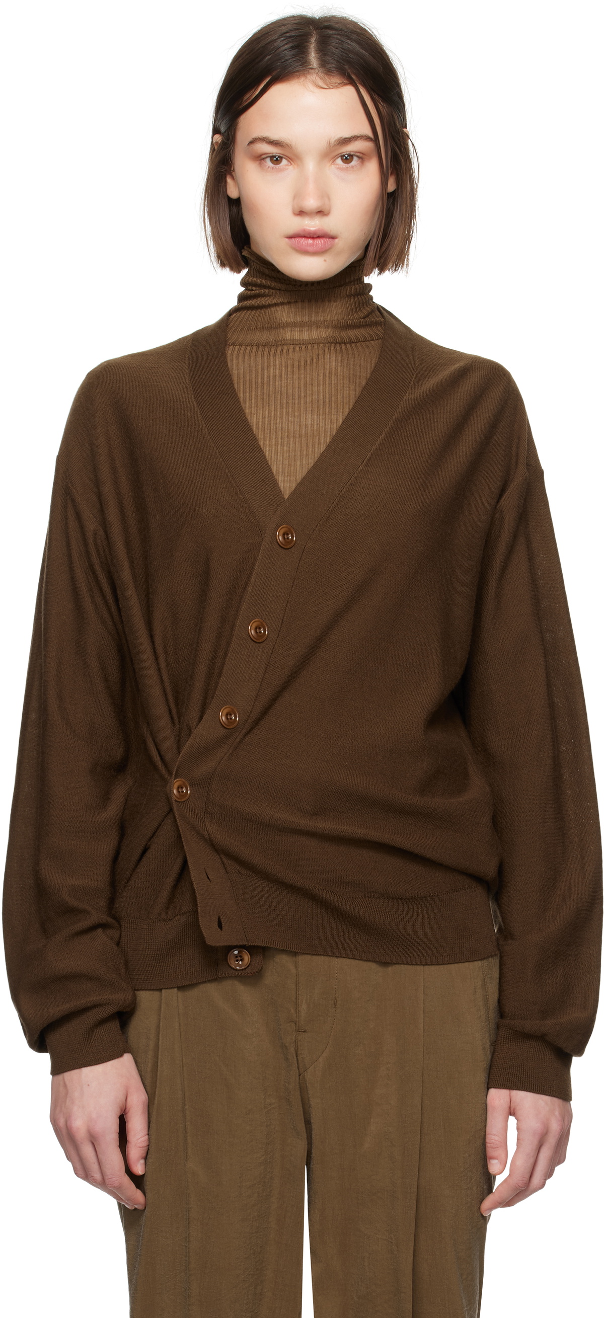 Lemaire Relaxed Twisted Cardigan Anthracite – Neighbour