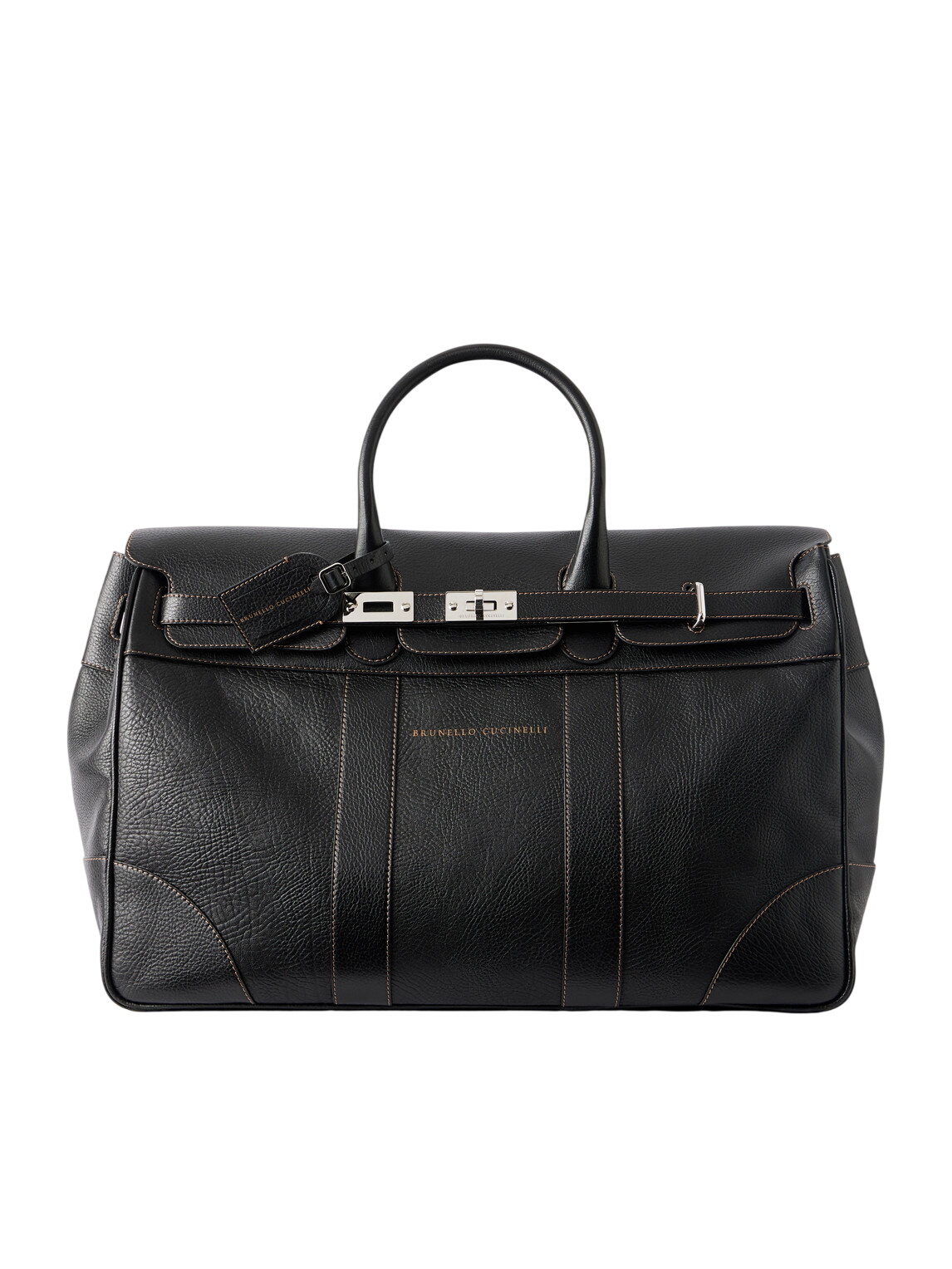 Brunello Cucinelli - Panelled Full-Grain Leather Weekend Bag