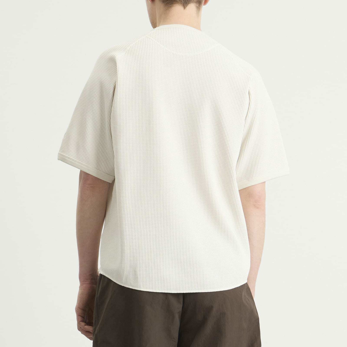 Goldwin Men's Waffle Light T-Shirt in Ivory