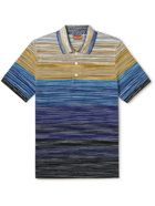 Missoni - Striped Cotton-Piqué Polo Shirt - Blue