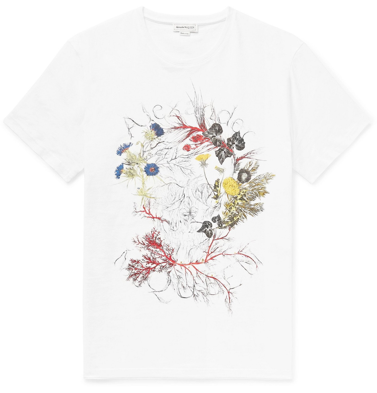Alexander McQueen - Logo-Print Organic Cotton-Jersey T-Shirt - White ...