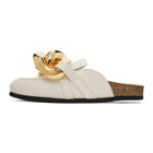 JW Anderson Off-White Nappa Curb Chain Slippers