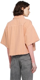 AGOLDE Orange Rona Denim Shirt