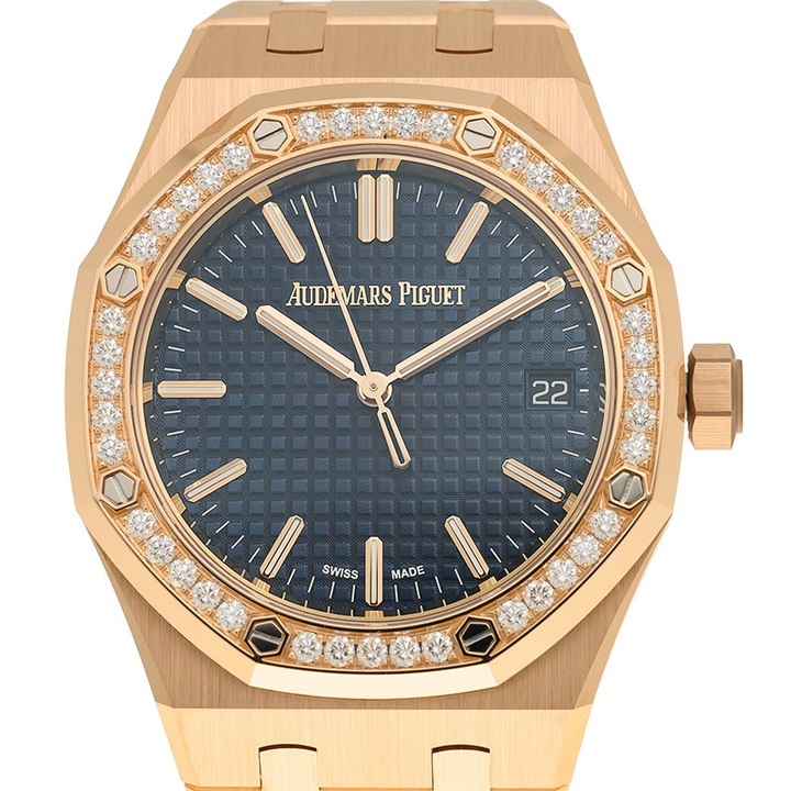 Photo: Audemars Piguet Royal Oak Automatic Diamond Blue Dial Ladies Watch 15551OR.ZZ.1356OR.02