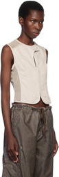 OUR LEGACY Gray Sateen Corset Vest