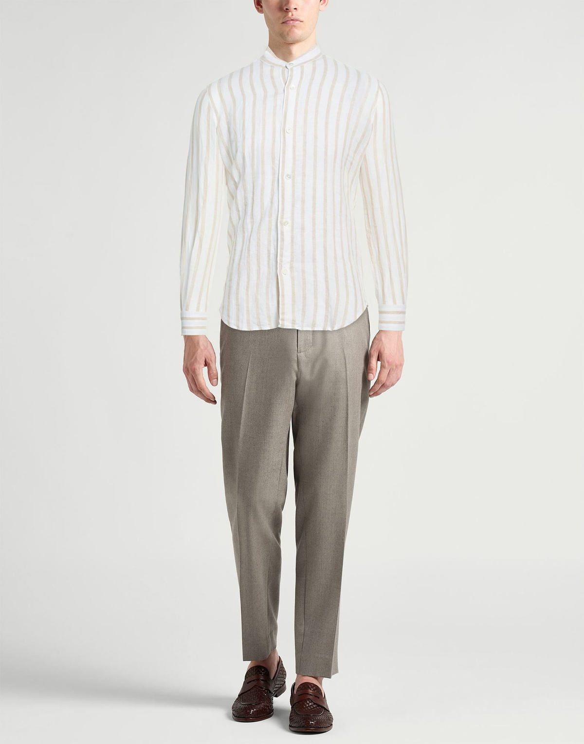 Eleventy Platinum Mens Shirt in Beige