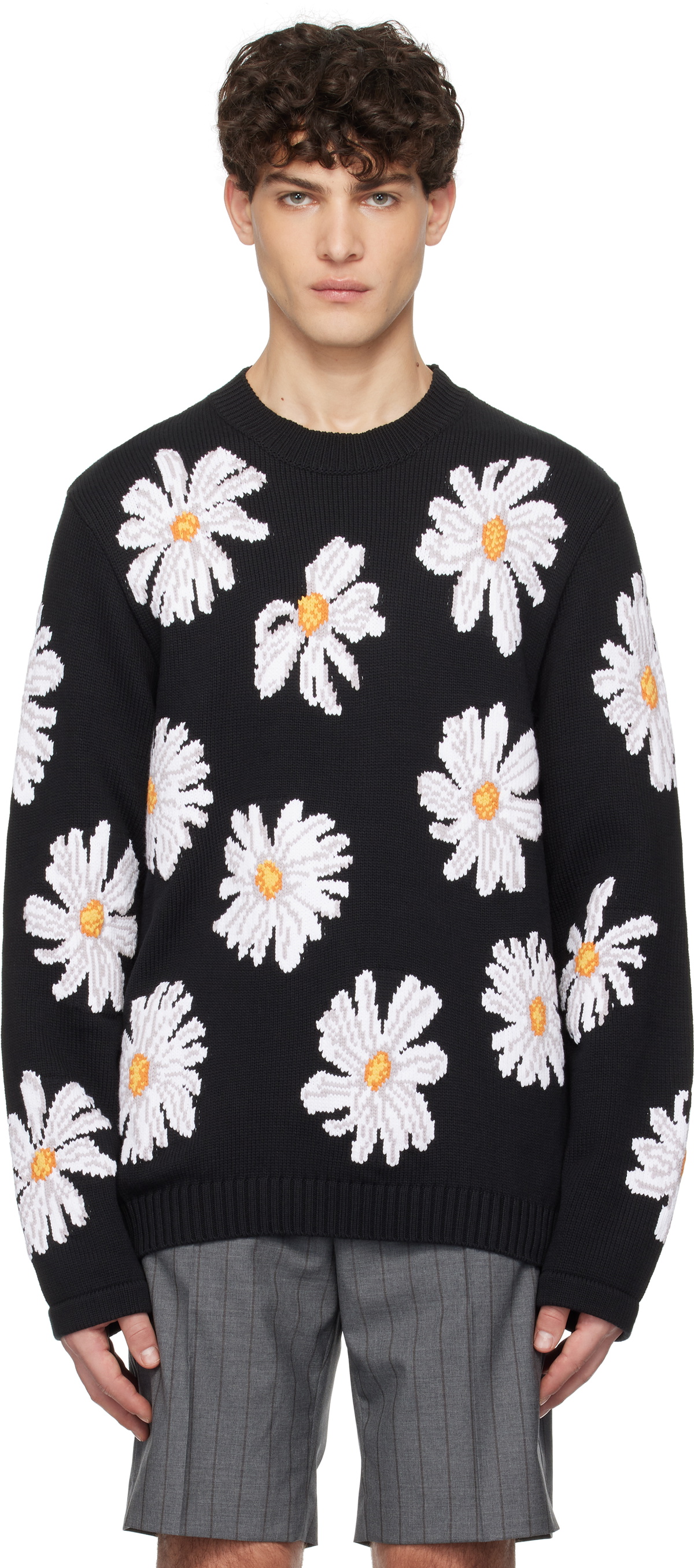 Moschino Black All Over Daisy Sweater
