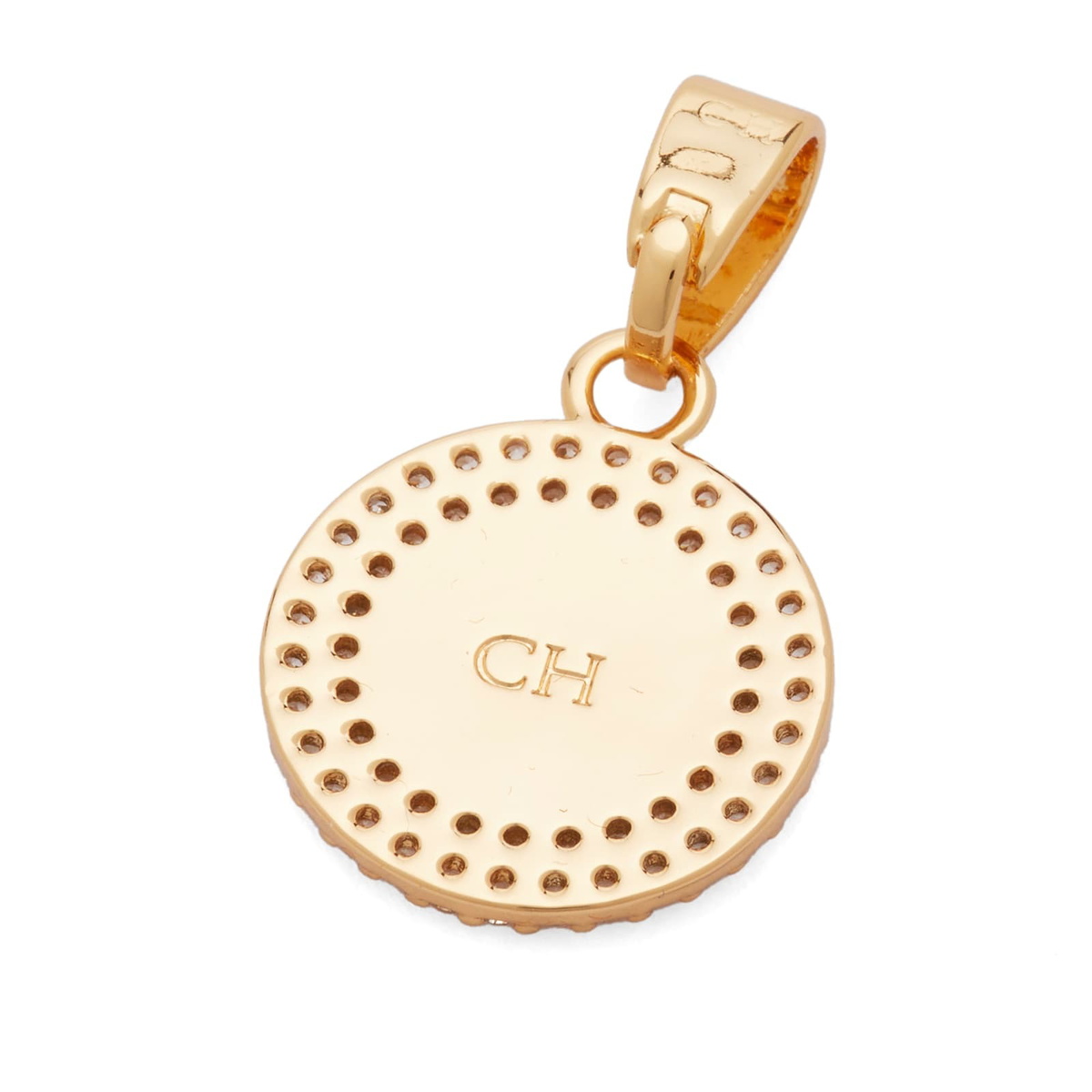 Crystal Haze Women's Smiley Face Necklace Pendant in Gold 