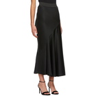 Haider Ackermann Black Satin A-Line Skirt