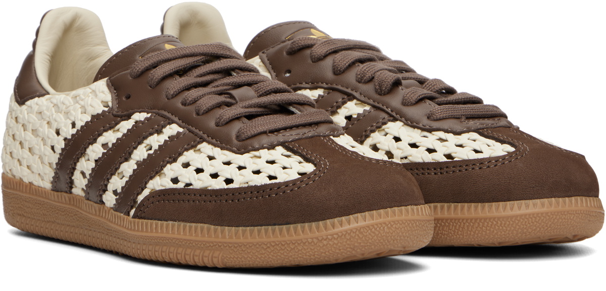 adidas Originals Off-White & Brown Samba OG Sneakers