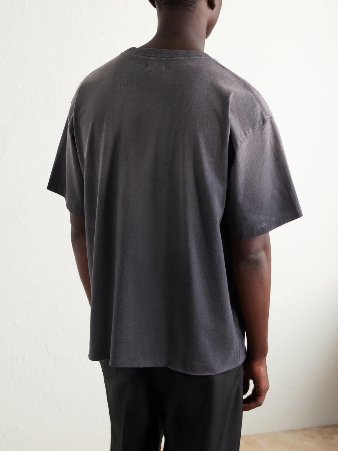 John Elliott - Odeon Paint-Splattered Distressed Cotton-Jersey T-Shirt - Gray