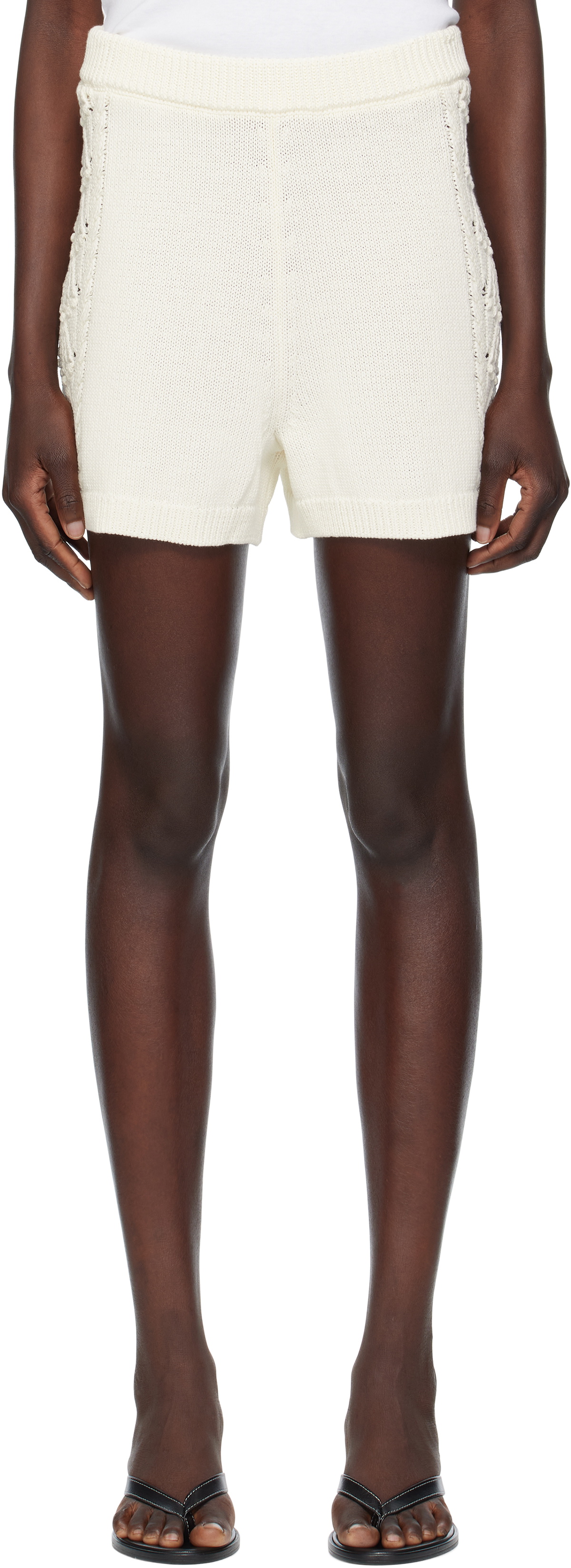 ショートパンツ Loulou Studio Ivory silk Zinnia bermuda shorts Loulou Studio Ivory Silk Zinnia Bermuda Shorts In White