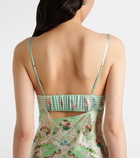 Camilla Gathered silk midi dress