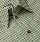 Gucci - Disney Appliquéd Checked Wool Shirt - Green