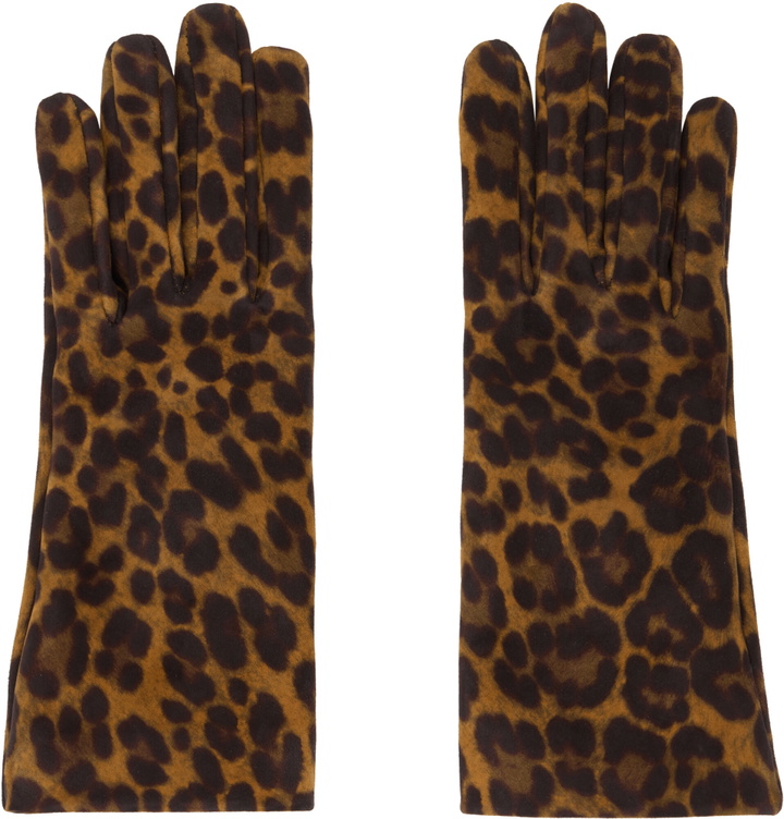 Photo: Gianvito Rossi Brown Suede Gloves