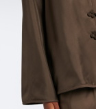 Róhe Oversized silk blouse