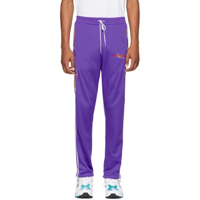 Photo: Doublet Purple Chaos Embroidery Track Pants