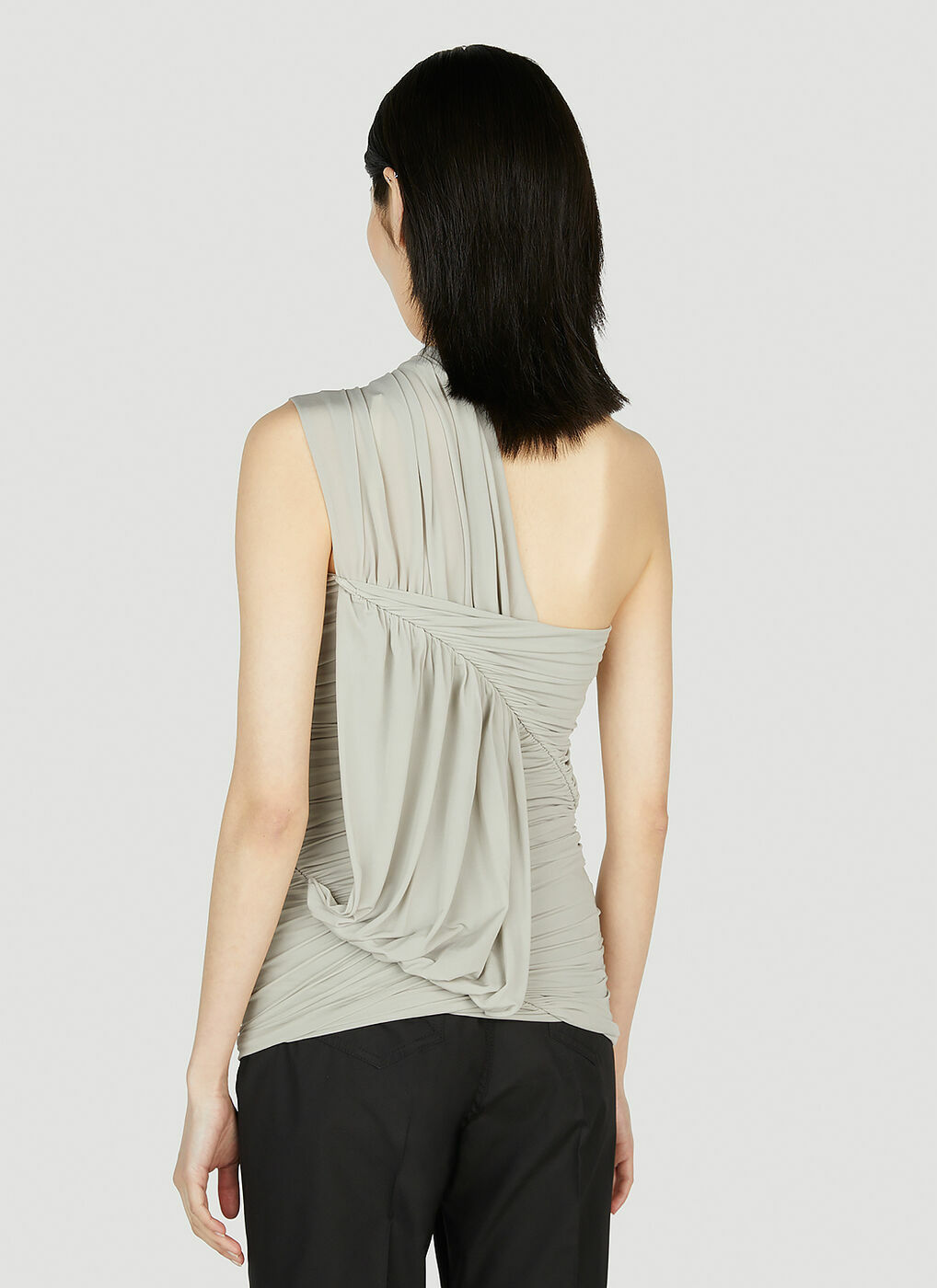 Rick Owens - Edfu Gathered Top in Grey Rick Owens