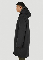 Extended Zip Duvet Coat in Black