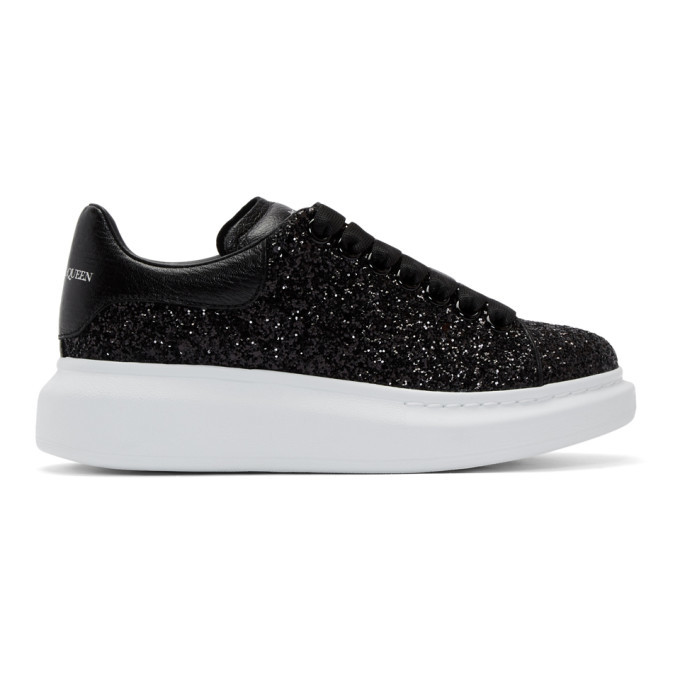 Alexander McQueen Black Glitter Oversized Sneakers Alexander McQueen