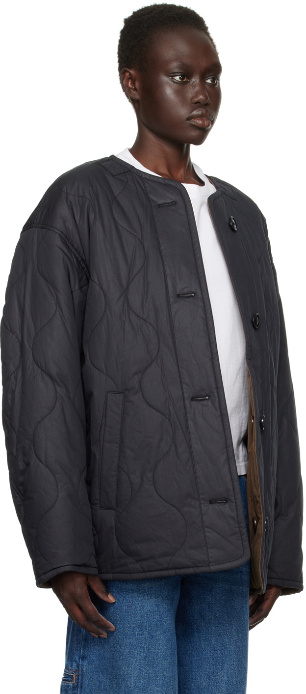 マル様 美品 ISABEL MARANT ETOILE ジャケット Isabel Marant Etoile Black Nesmae Reversible Coat Isabel Marant Etoile