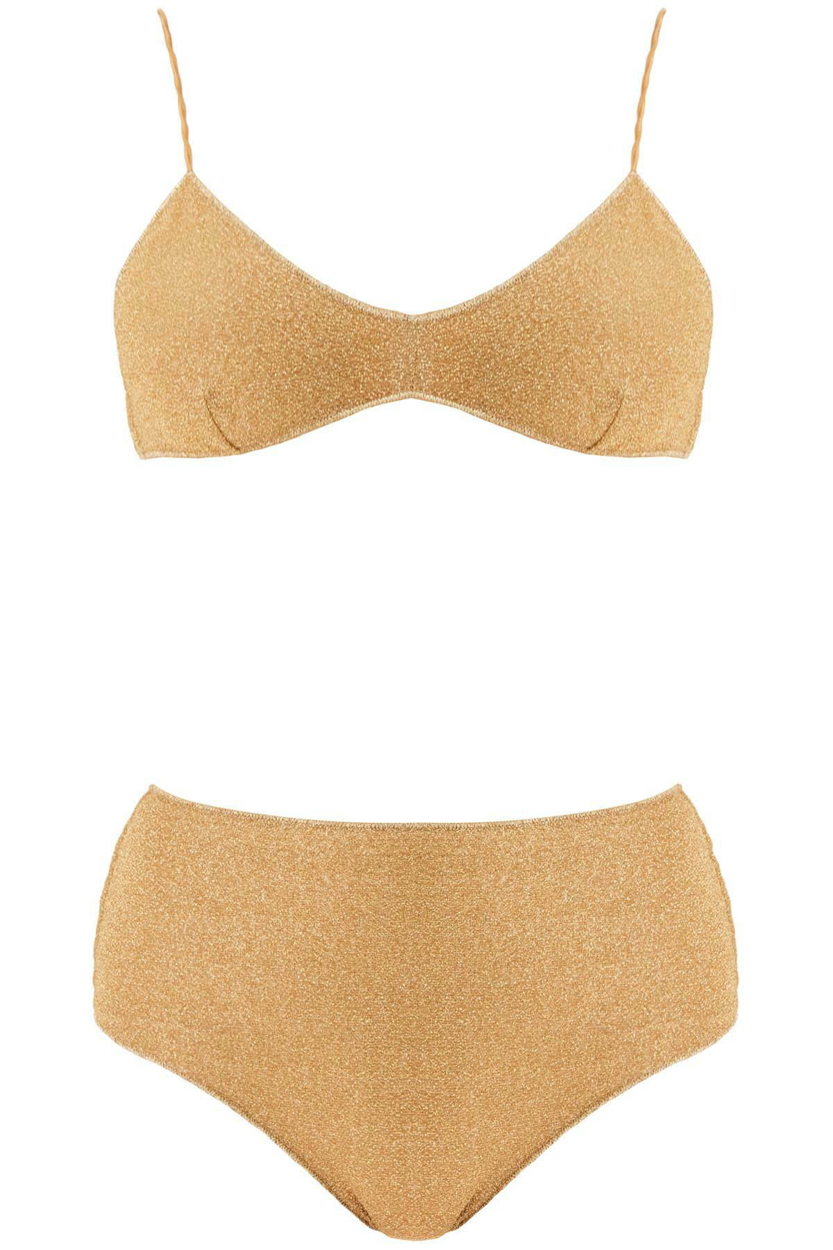 水着・ビーチグッズその他 OSEREE LumiEre Sporty' bikini Gold Lumière bikini in gold - Oseree | Mytheresa