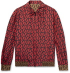 Fendi - Reversible Logo-Print Silk Blouson Jacket - Red