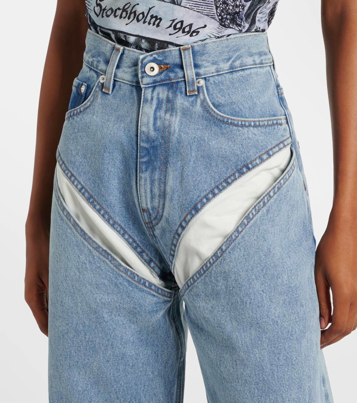 Y/Project Evergreen cutout straight jeans Y/Project
