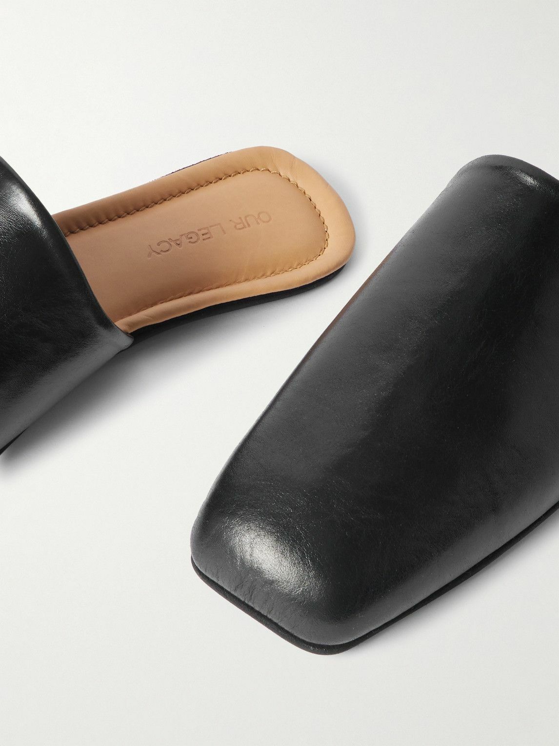 Our Legacy - Cigarr Leather Mules - Black