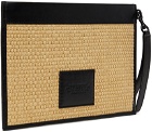 Marc Jacobs Beige 'The Woven Large' Clutch