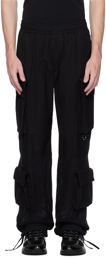 Photo: Givenchy Black Paneled Cargo Pants