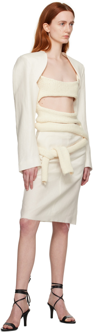 Niccolo Pasqualetti White Marino Midi Skirt